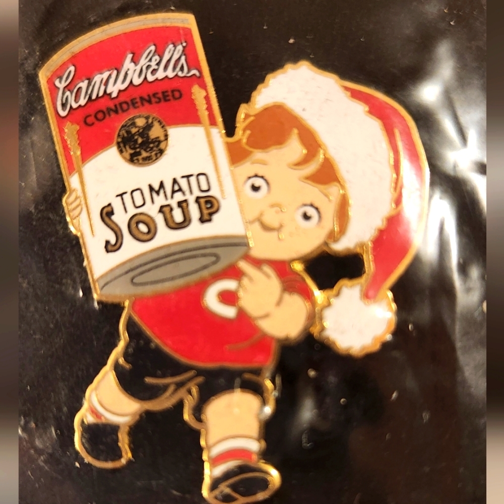Vintage Campbell Soup kid pin